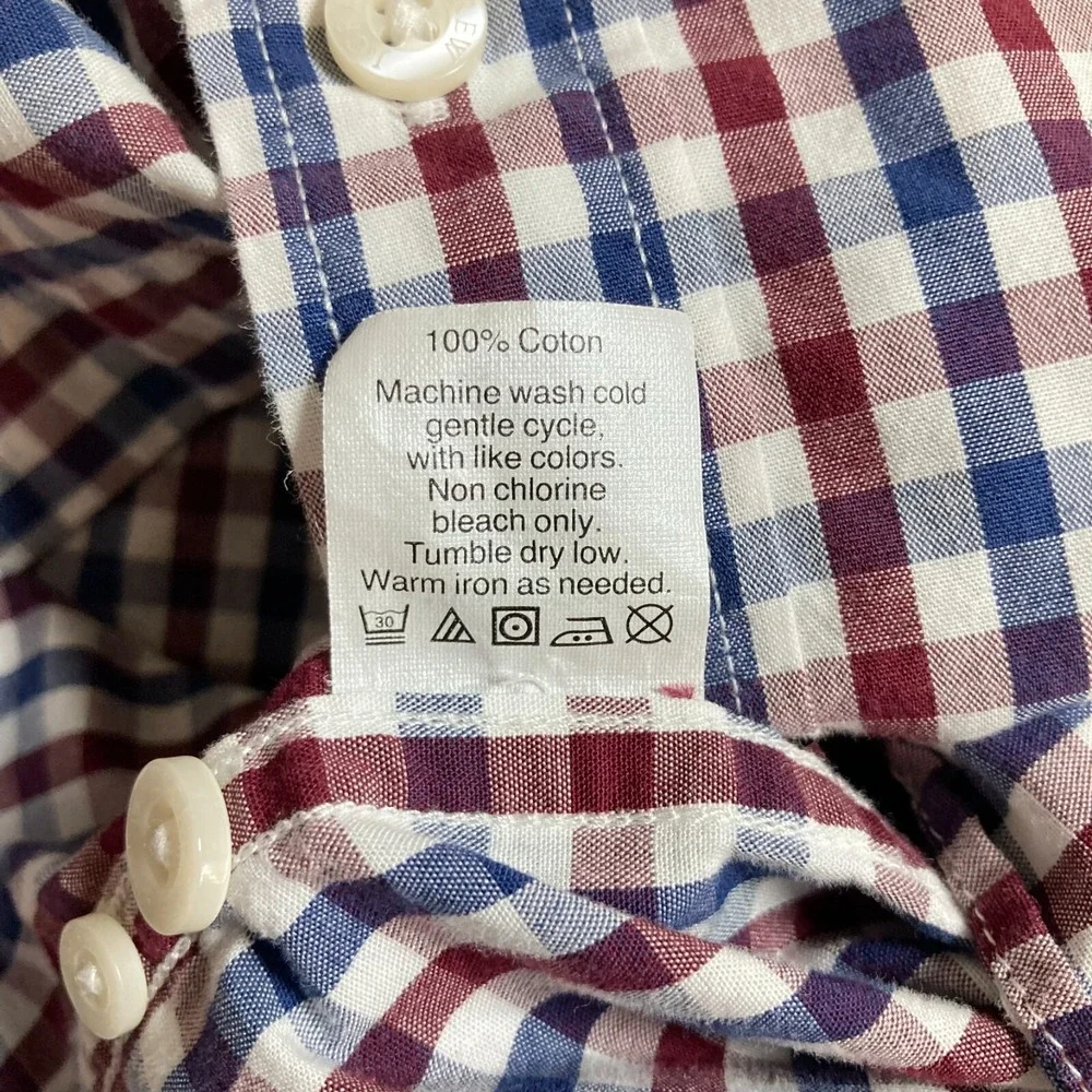J Crew‎ Plaid Shirt Men XL Button Down Short Sleeve Preppy July 4 Americana